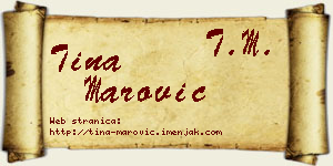 Tina Marović vizit kartica